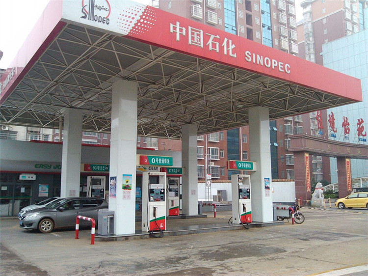 赤壁加油站钢结构网架案例4