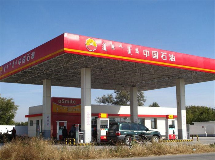 赤壁加油站钢结构网架案例1